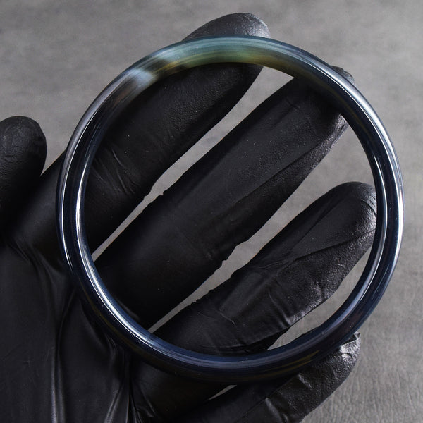 Artisian 80.00 Cts Genuine Black Agate Gemstone Crystal Specimen Premium Fancy Bangle