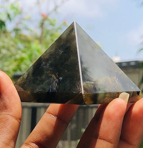 Amazing 618.00 Cts Genuine Labradorite Healing Crystal Specimen Premium Divine Pyramid