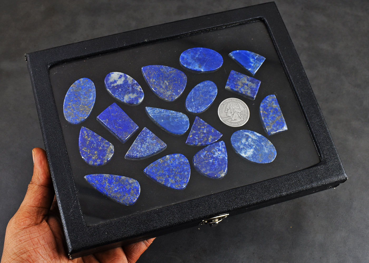 Beautiful  673.00 Carats  Genuine Lapis Lazuli  Untreated Gemstone Cabochon Lot