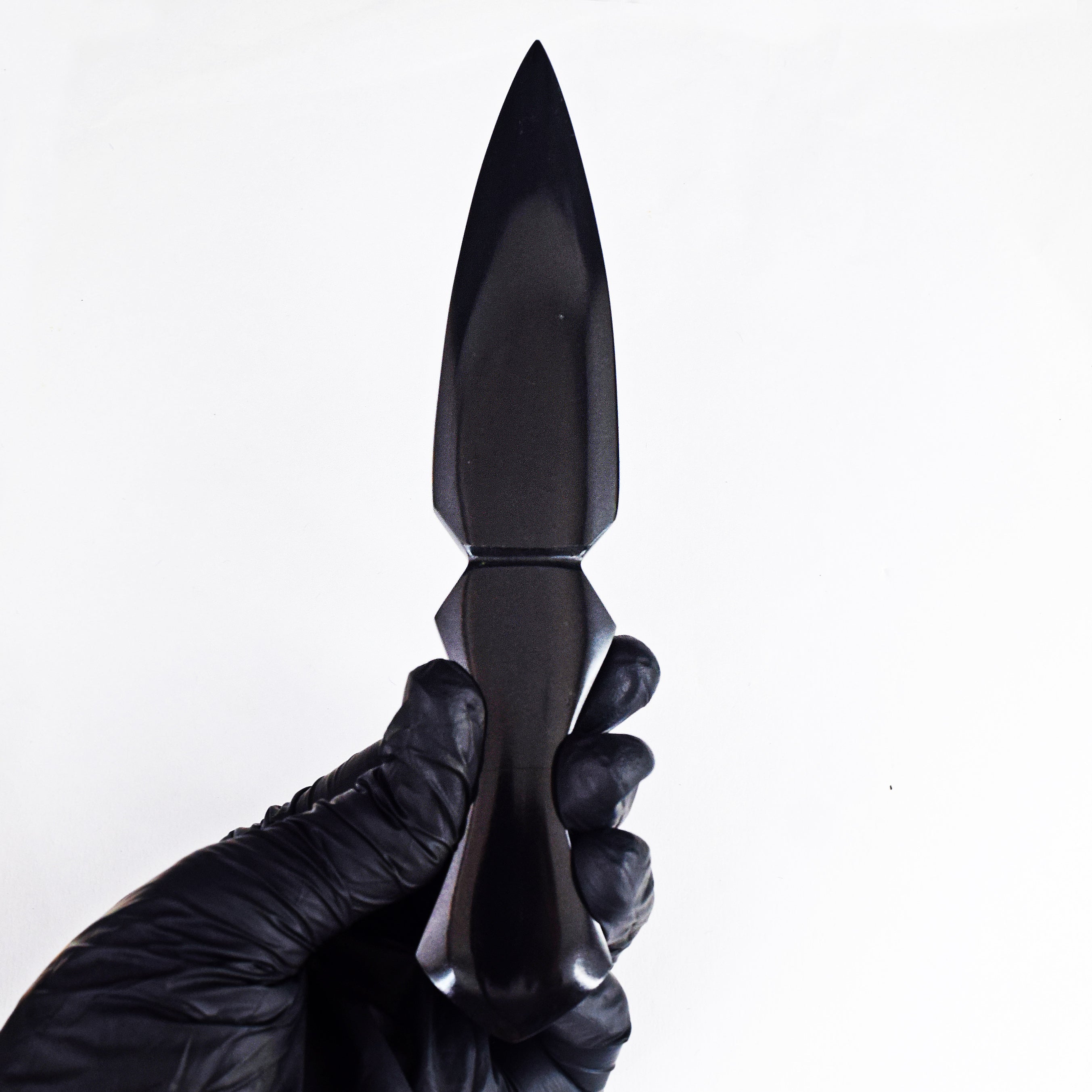 Precious Stone 306.00 Cts Genuine Black Tourmaline Hand Carved Crystal Gemstone Knife