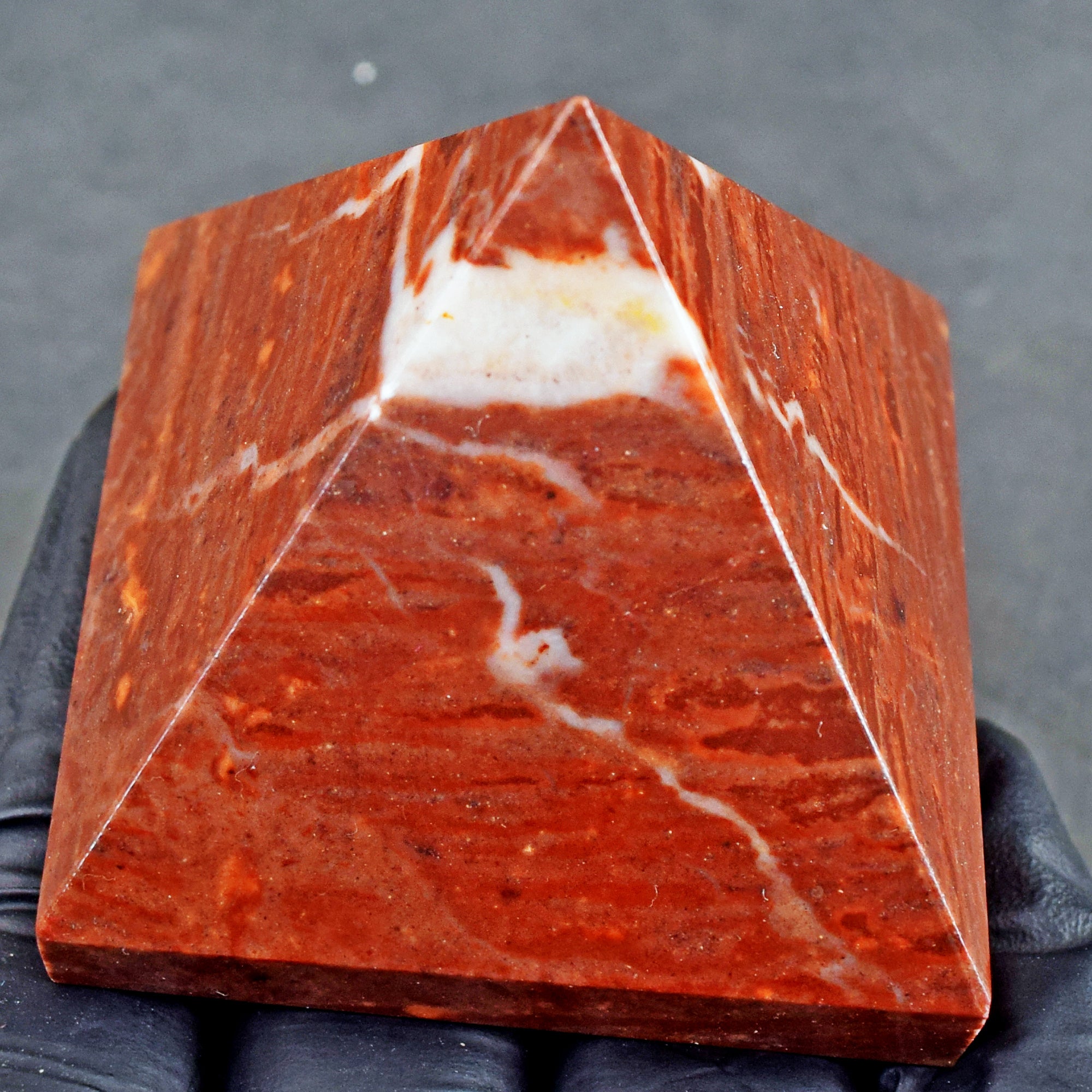 Gorgeous 560.00 Cts Genuine Red Jasper Crystal Specimen Healing Divine Pyramid