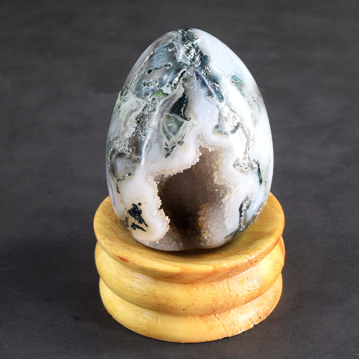 Stunning 936.00 Cts Genuine Tree Agate Druzy Crystal Healing Premium Egg Crystal