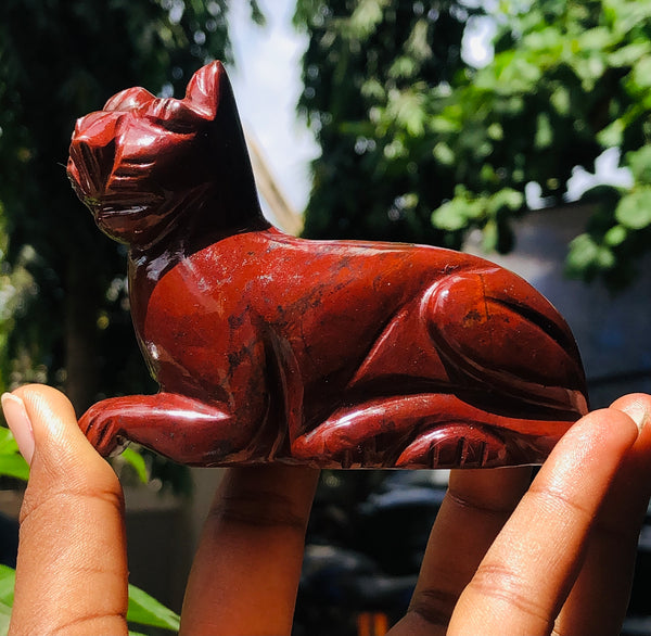 Gorgeous 1200.00 Cts Genuine Red Jasper Hand Carved Gemstone Premium Crystal Cat 2026 Collection