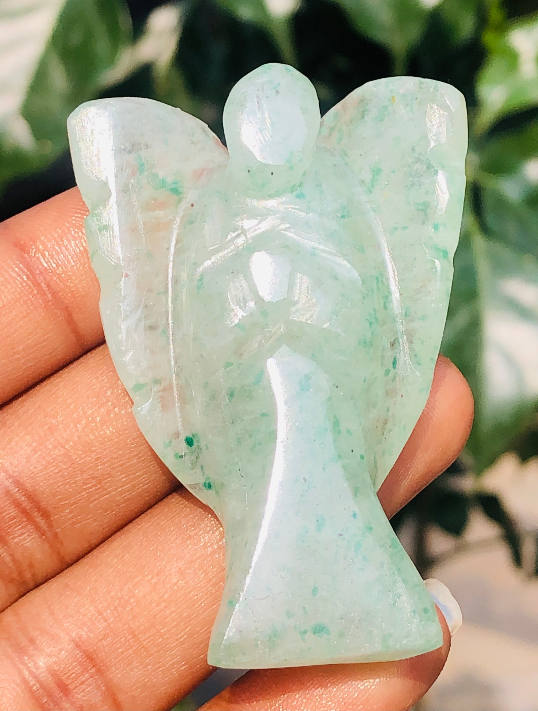 Attractive 156.00 Cts Genuine Green Aventurine Healing Premium Divine Crystal Angel