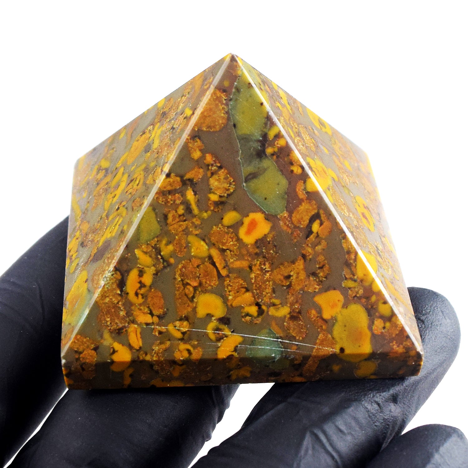 Finest Quality 561.00 Cts Genuine Fruit Jasper Crystal Specimen Divine Pyramid