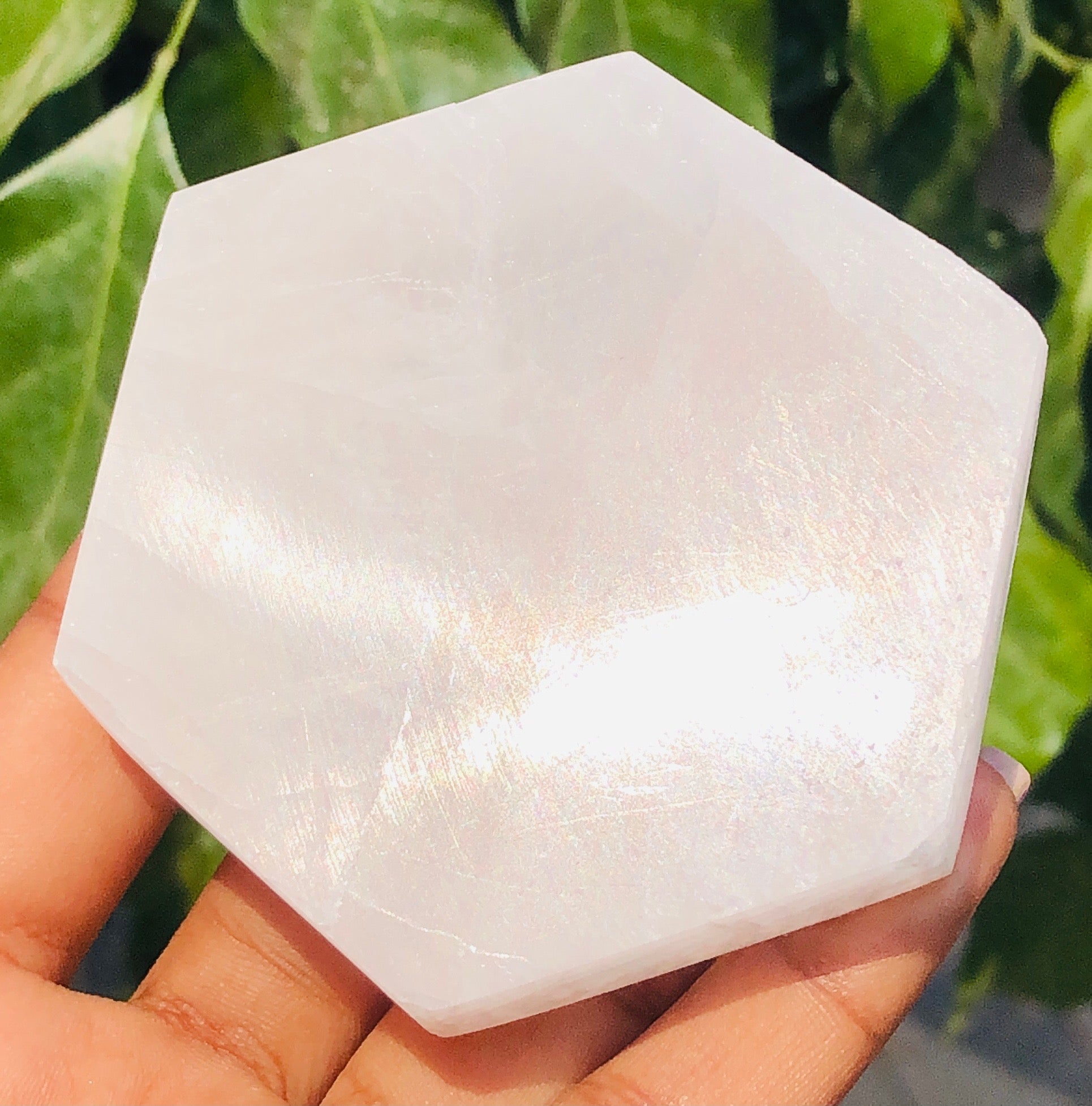 Absolutely 786.00 Cts Genuine Selenite Healing Gemstone Hexagaon Crystal