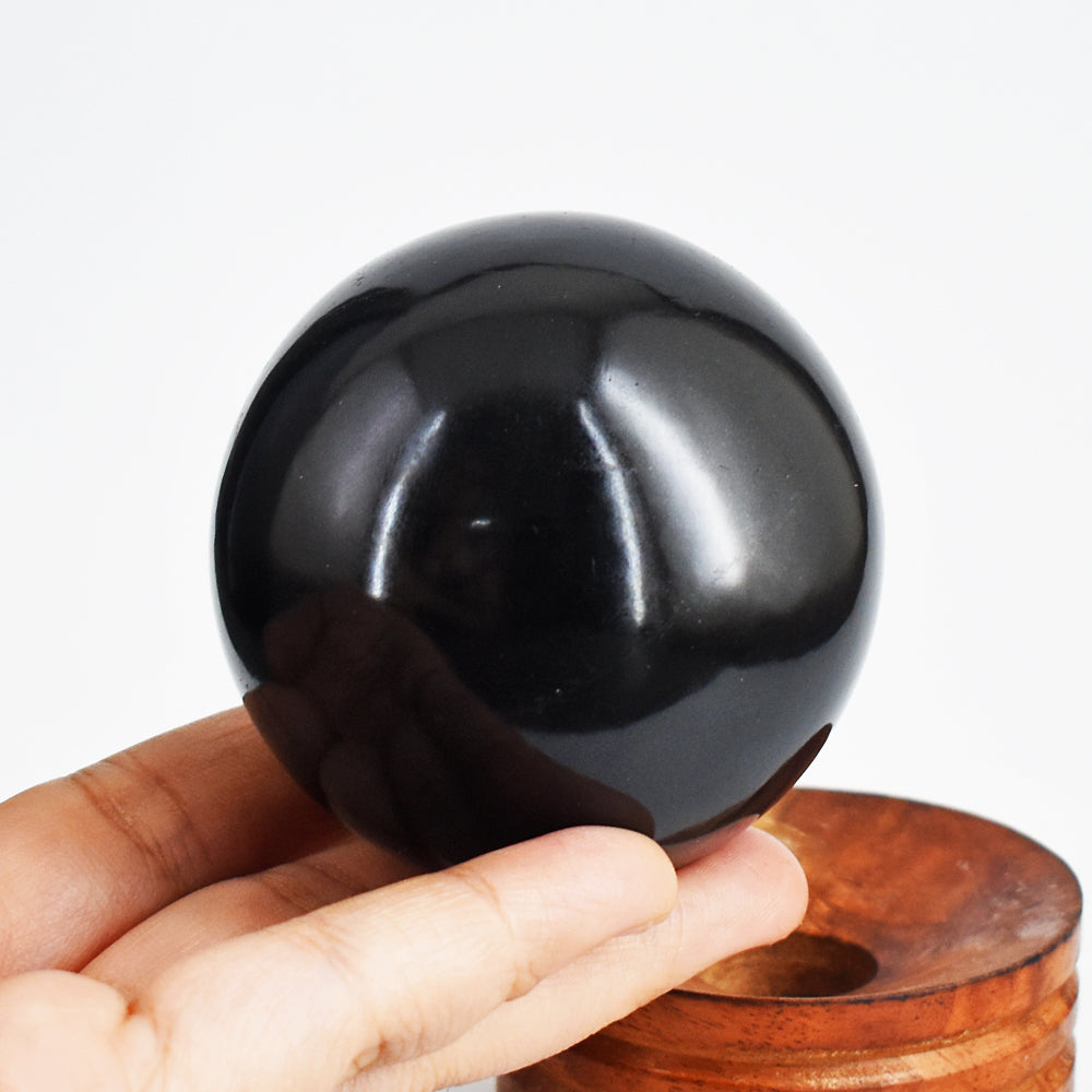 Natural 1578.00 Carats  Genuine  Black  Spinel  Hand  Carved Crystal Healing Gemstone Sphere