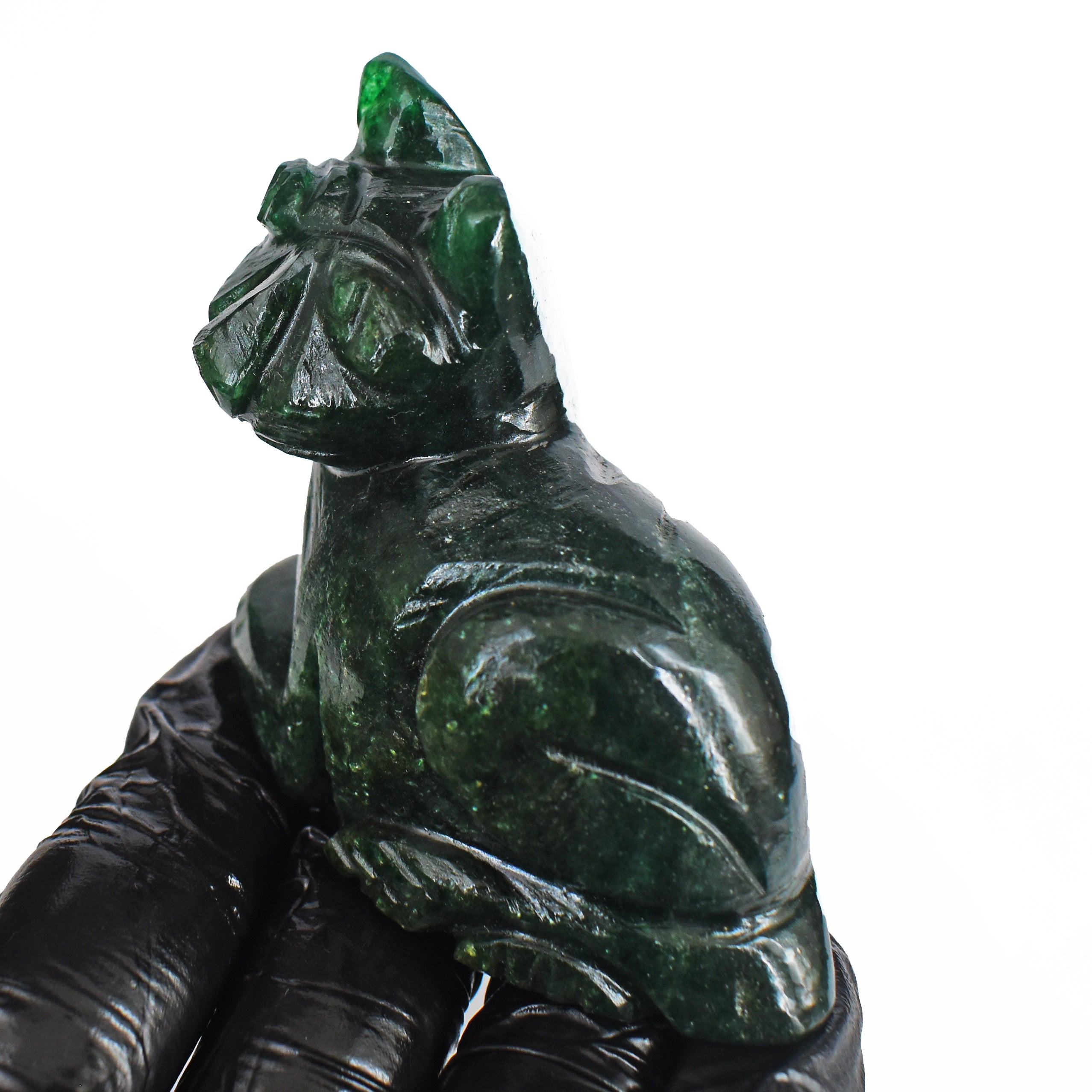 Artisian 567.00 Cts Genuine Jade Carved Premium Cat Crystal 2026 Collection