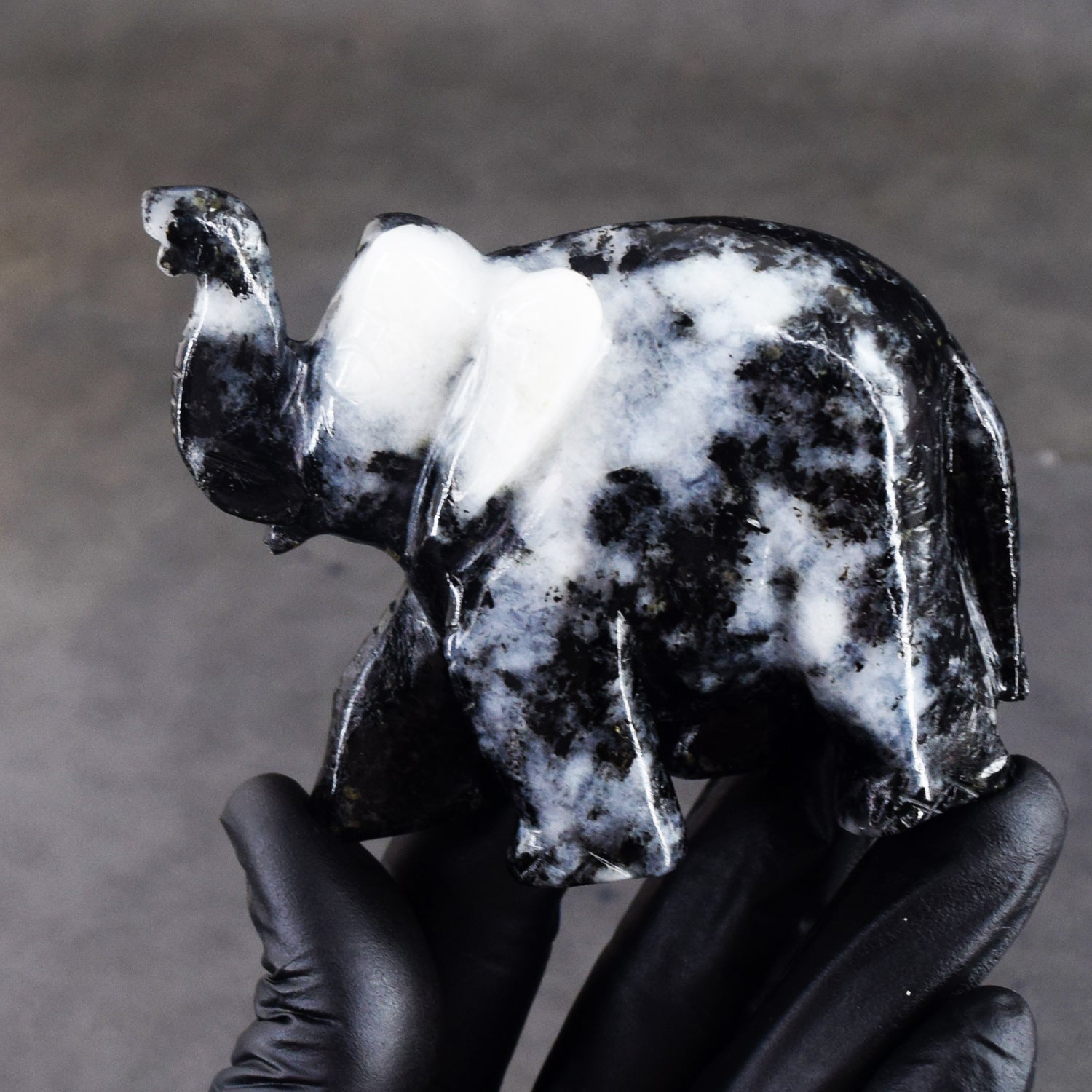 Exclusive 937.00 Cts Genuine Moonstone Carved Premium Crystal Elephant