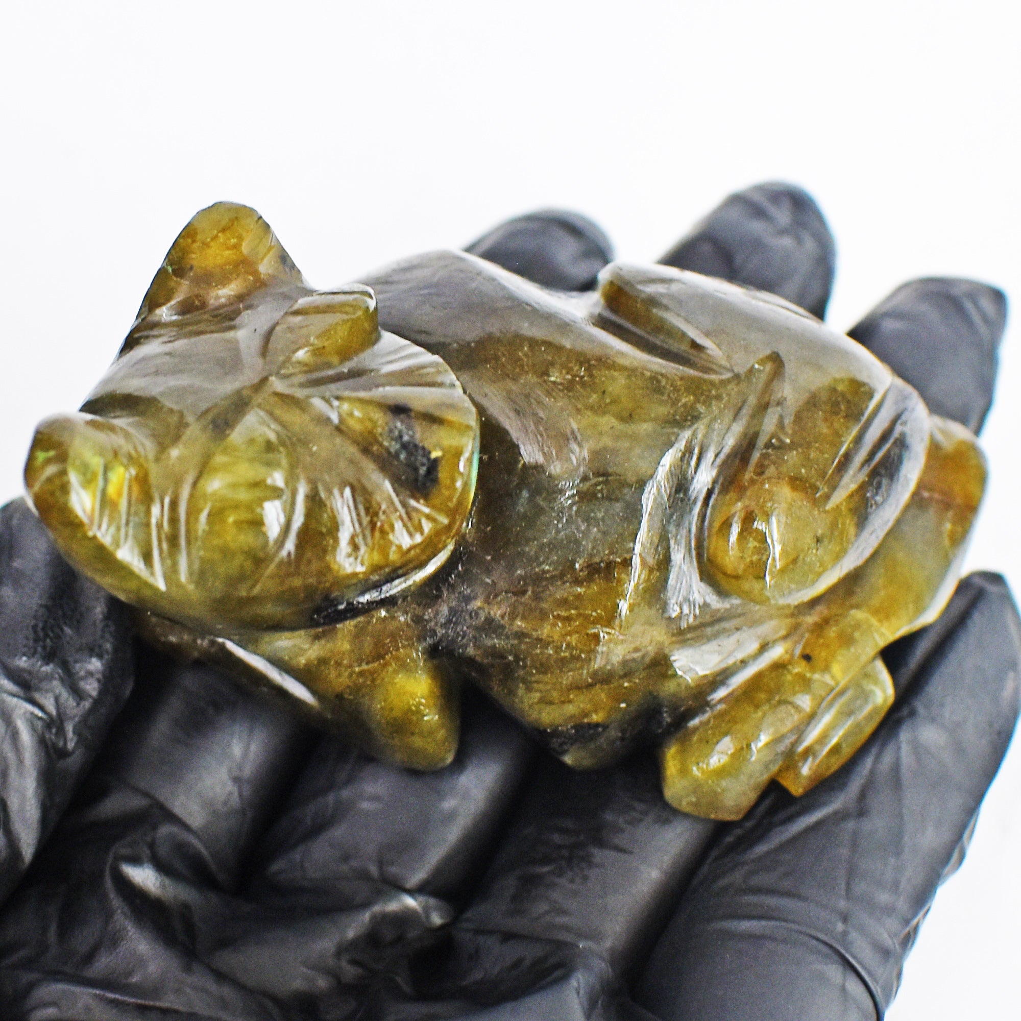 Awesome 502.00 Cts Genuine Amazing Flash Labradorite Hand Carved Crystal Gemstone Cat Carving 2026  Collection