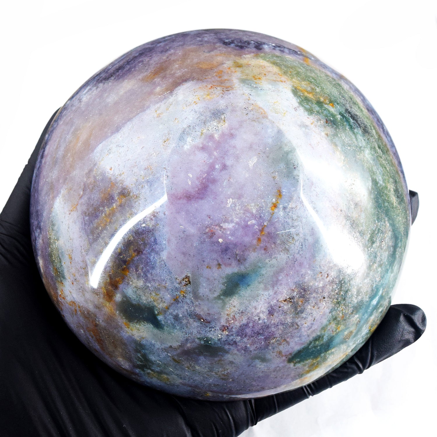 UpperMost 1026.00 Carats Genuine Moss Agate Hand Carved Crystal Gemstone Carving Big Bowl