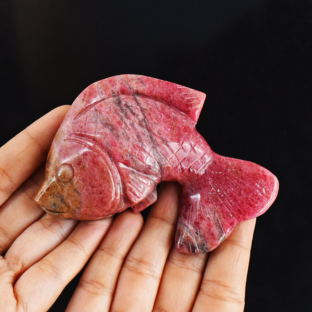 Natural 1041.00 Cts Genuine Rhodonite Hand Carved Crystal Gemstone Car