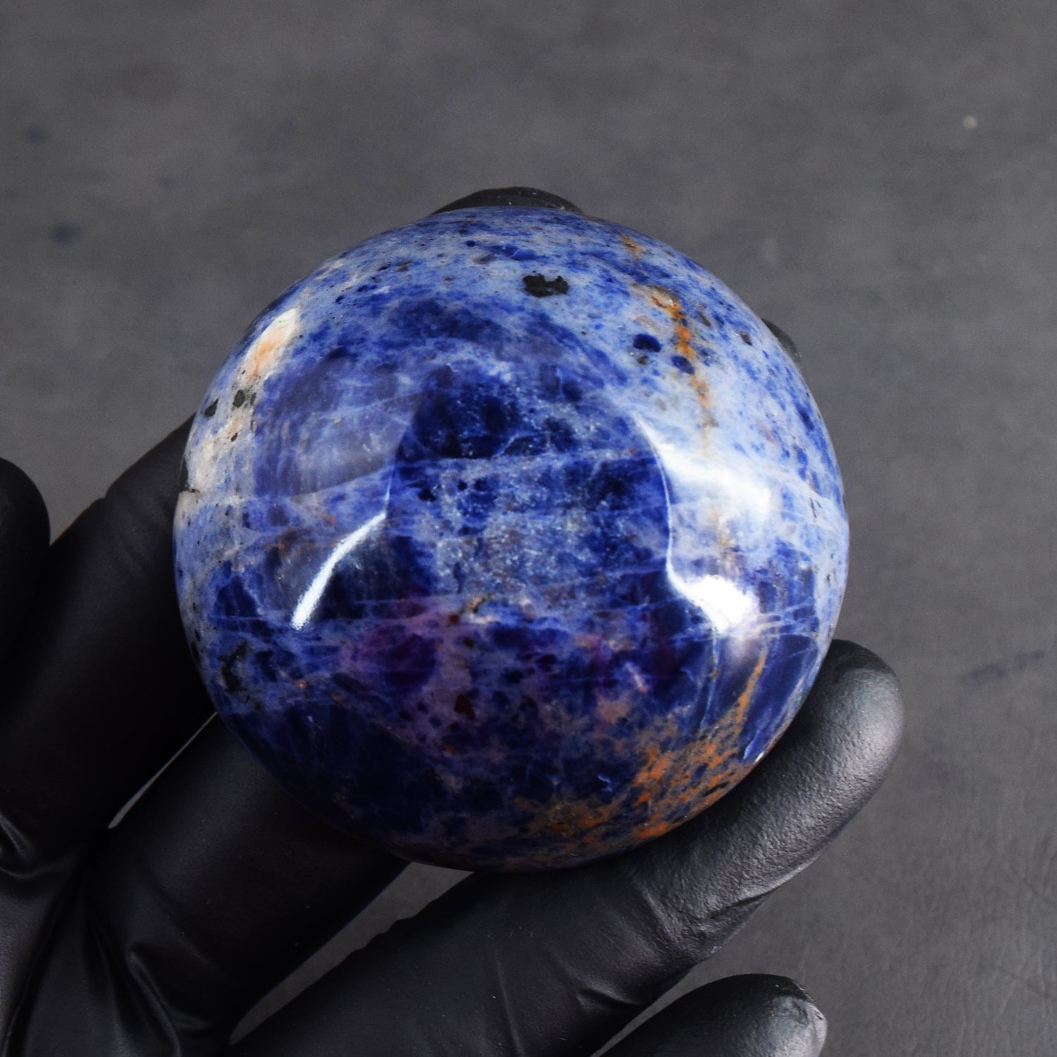 Gorgeous 194.00 Carats Genuine Blue Sodalite Hand Carved Crystal Gemstone Carving Bowl
