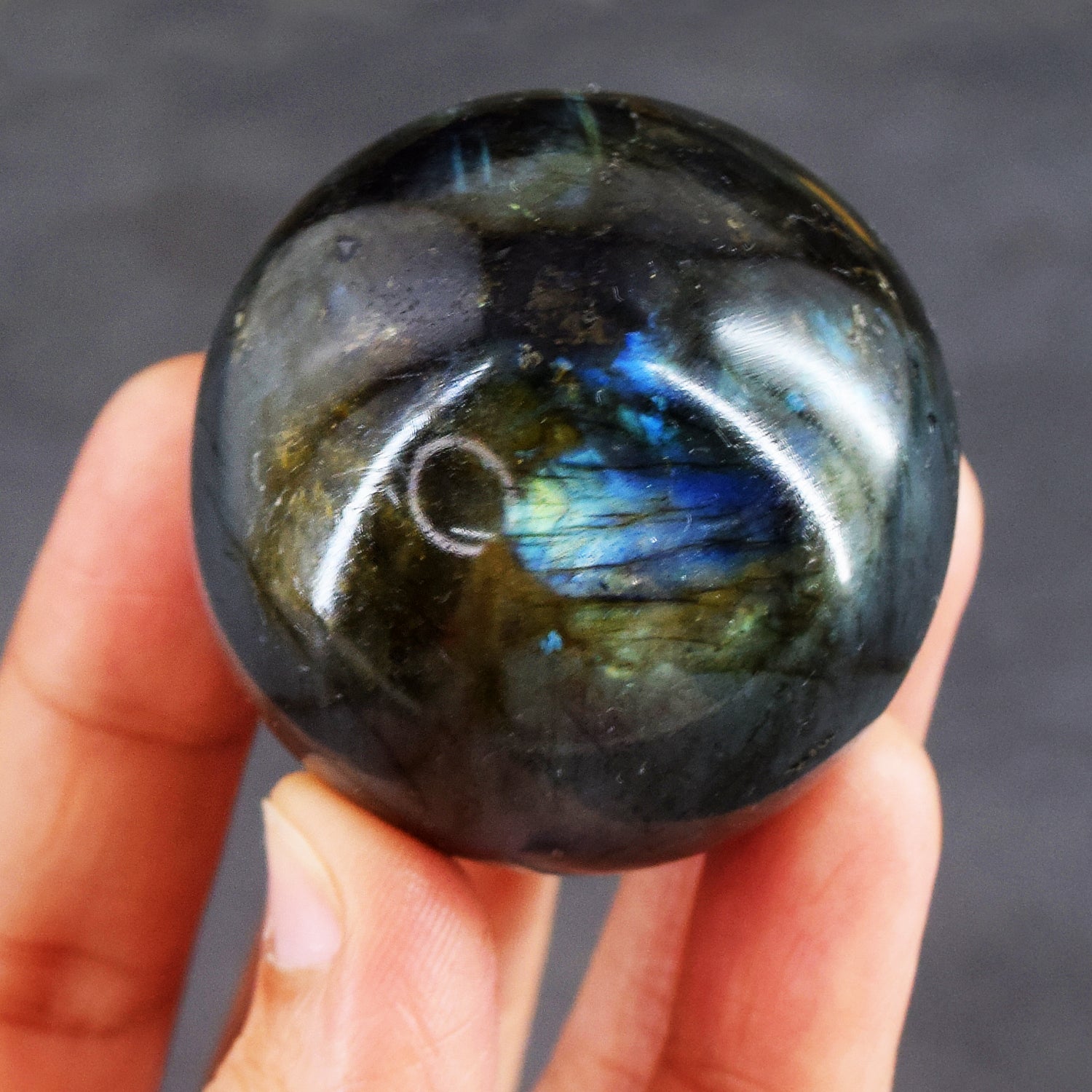 Ravishing 533.00 Cts Genuine Flashy Labradorite Crystal Specimen Healing Premium Sphere