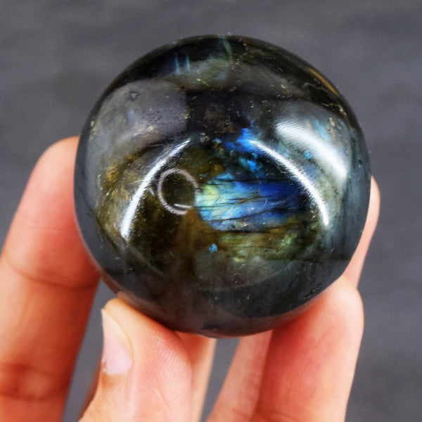 Ravishing 533.00 Cts Genuine Flashy Labradorite Crystal Specimen Healing Premium Sphere