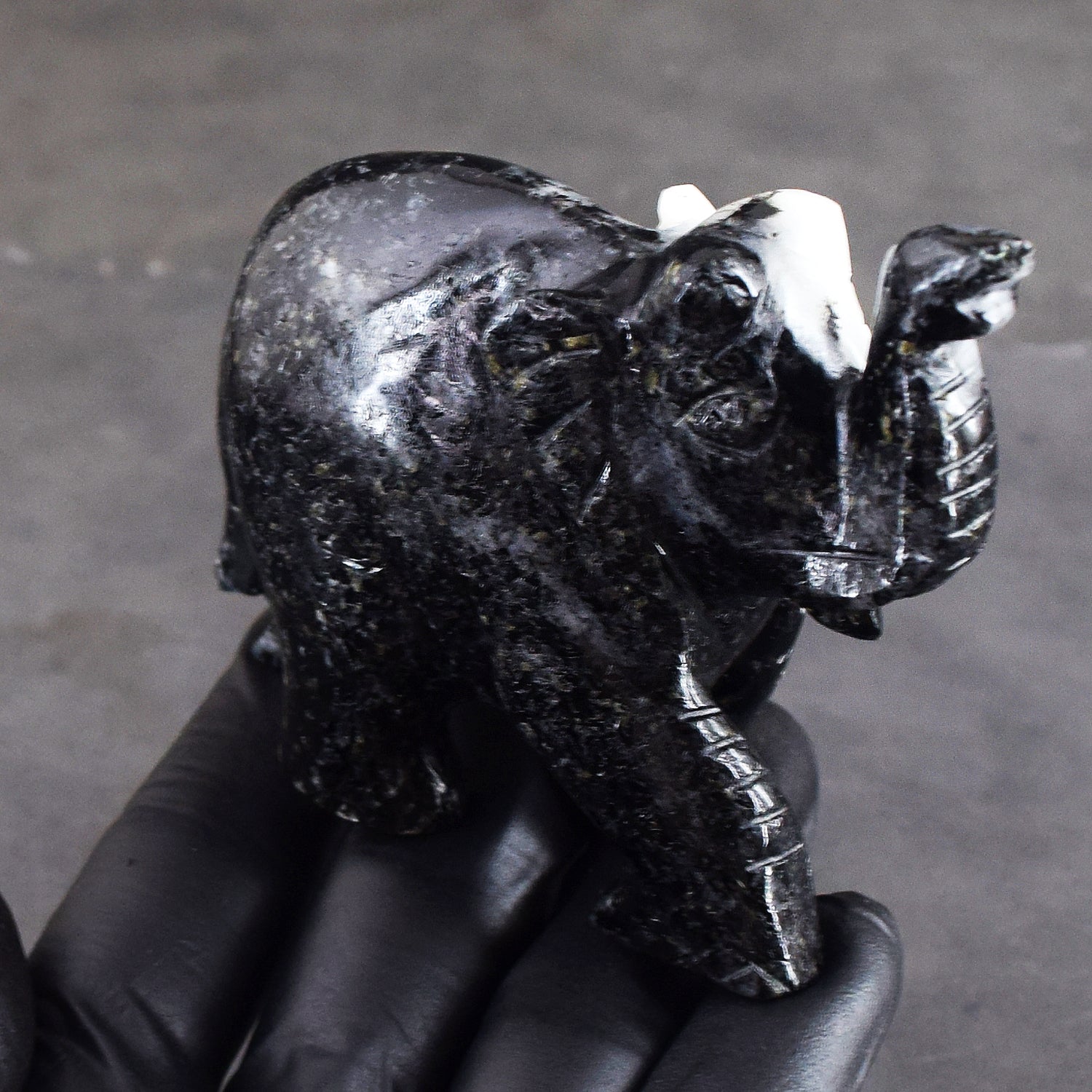 Exclusive 937.00 Cts Genuine Moonstone Carved Premium Crystal Elephant