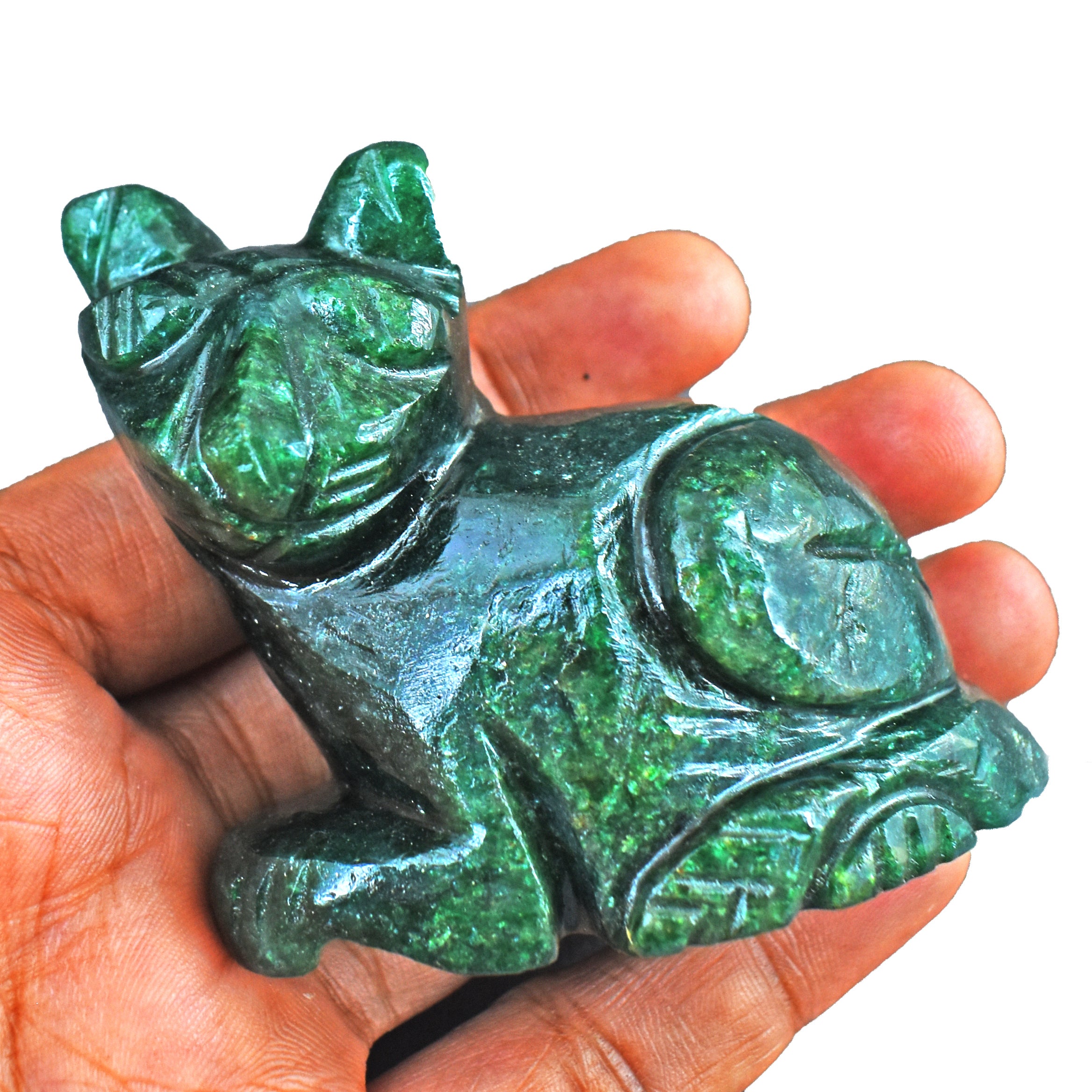 Artisian 567.00 Cts Genuine Jade Carved Premium Cat Crystal 2026 Collection