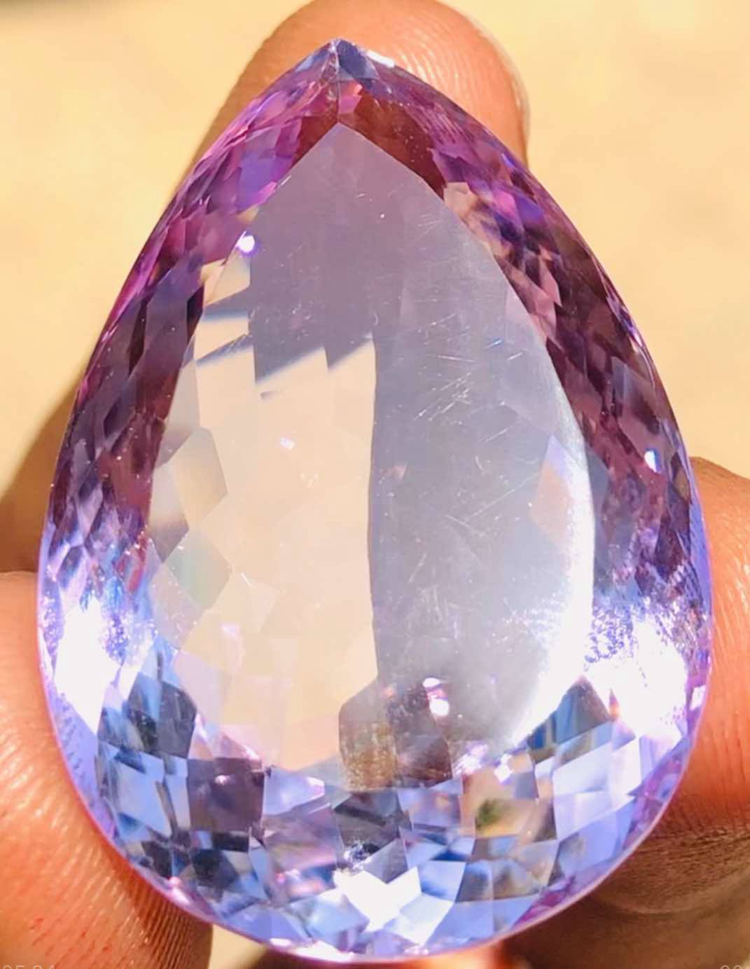 Artisian 39.00 Cts Genuine Amethyst Faceted Loose Gemstone