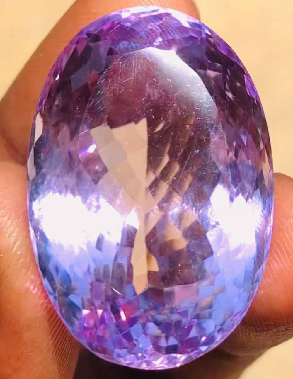 Awesome 59.00 Cts Genuine Amethyst Faceted Loose Gemstone