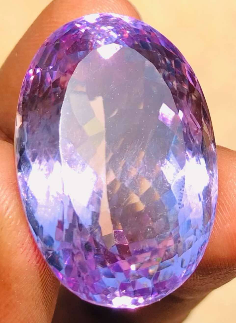 Awesome 59.00 Cts Genuine Amethyst Faceted Loose Gemstone