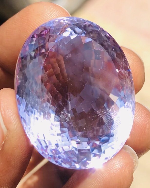 Stunning 88.00 Cts Genuine Amethyst Faceted Loose Gemstone