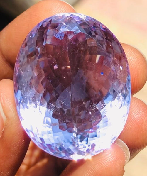 Stunning 88.00 Cts Genuine Amethyst Faceted Loose Gemstone