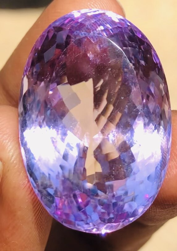Untreated 68.00 Cts Genuine Amethyst Faceted Loose Gemstone