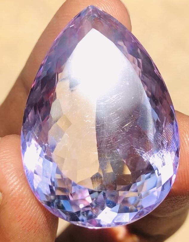 Gorgeous 63.00 Cts Genuine Amethyst Faceted Loose Gemstone