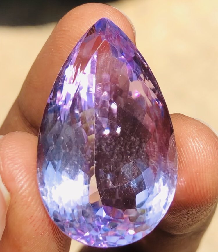 Fabulous 43.00 Cts Genuine Amethyst Faceted Loose Gemstone