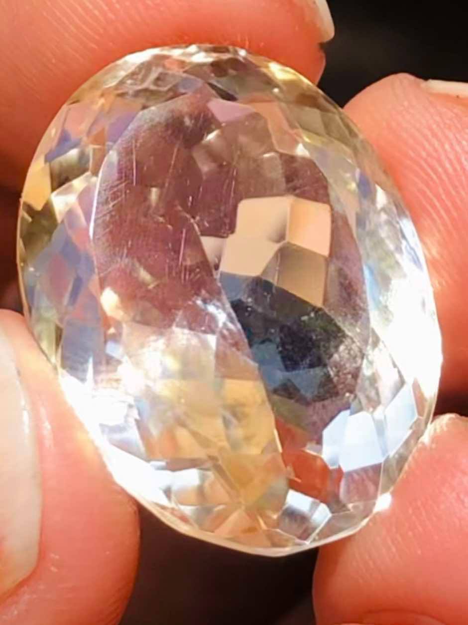 Amazing 22.00 Cts Genuine Citrine Faceted Loose Gemstone