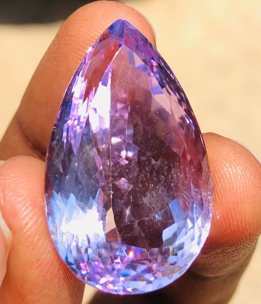 Fabulous 43.00 Cts Genuine Amethyst Faceted Loose Gemstone