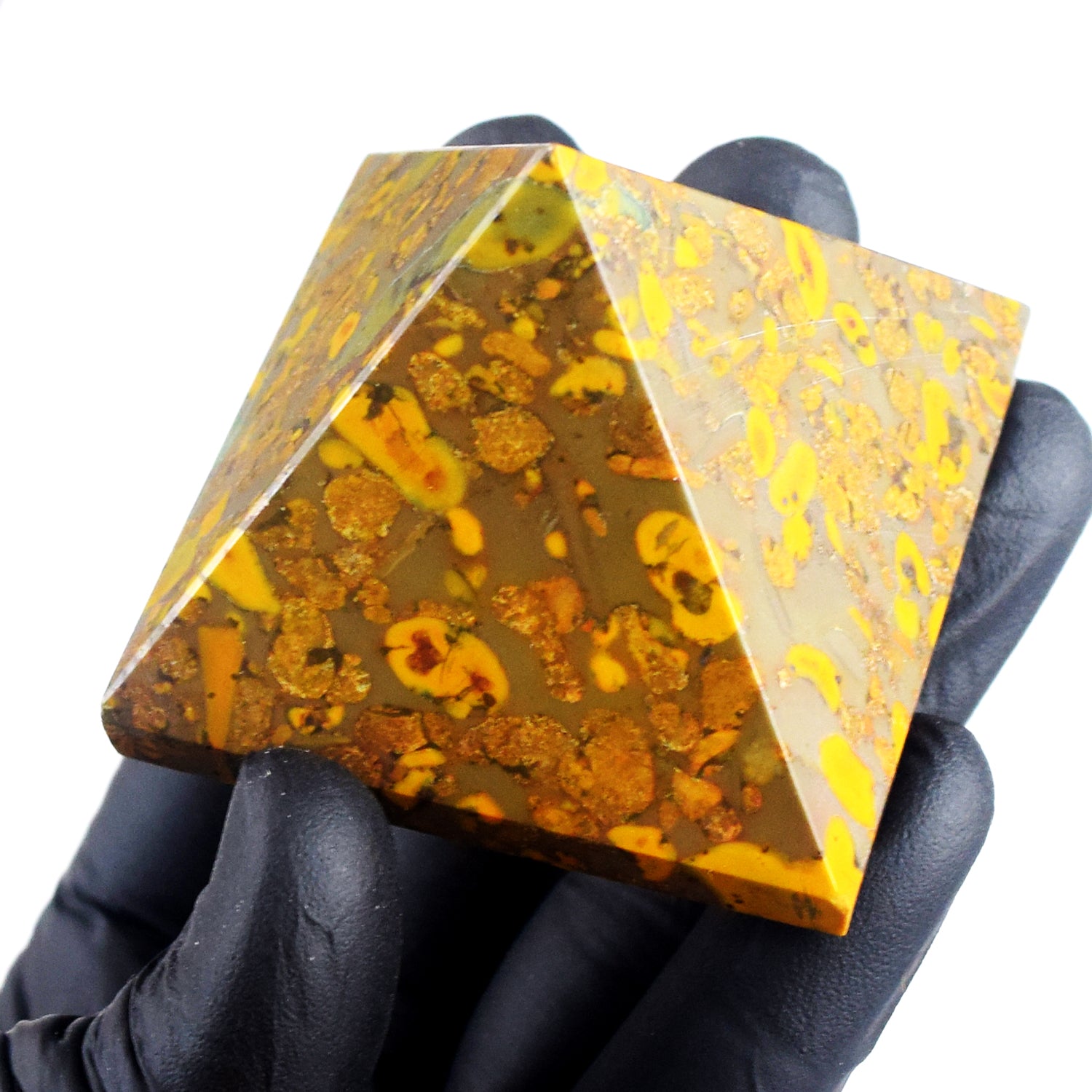 Finest Quality 561.00 Cts Genuine Fruit Jasper Crystal Specimen Divine Pyramid