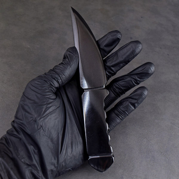 Majestic 370.00 Cts Genuine Black Tourmaline Hand Carved Crystal Gemstone Knife