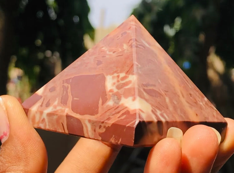 Great 610.00 Cts Genuine Coffee Jasper Healing Crystal Specimen Premium Divine Pyramid