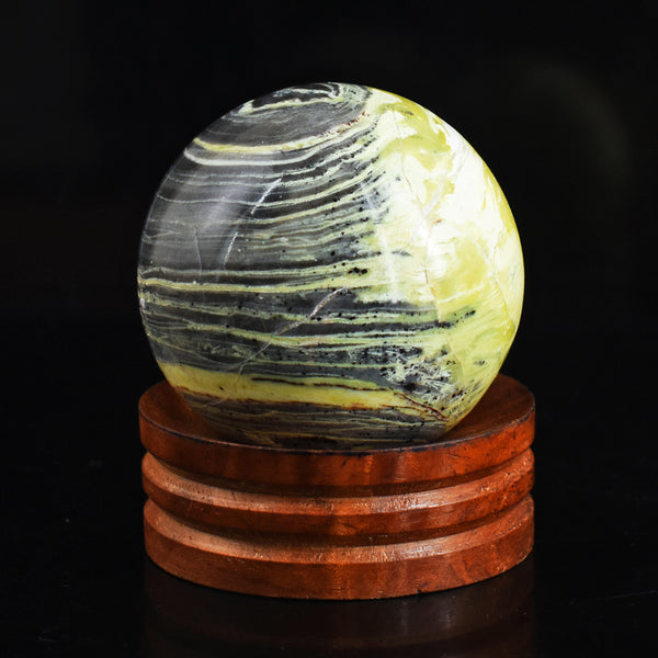 974.00 Carats  Genuine  Serpentine  Hand  Carved  Healing Crystal  Gemstone  Sphere Carving