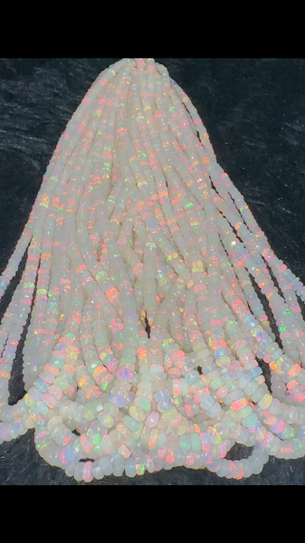 Mega Sale - 100% Genuine Exclusive Ethiopian Opal Faceted Beads Strand