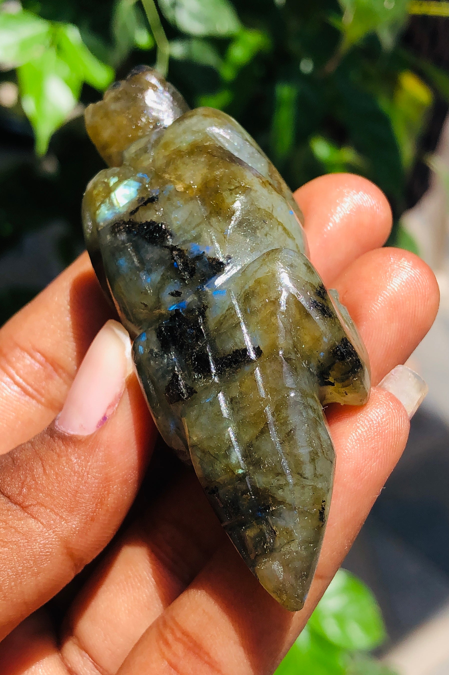 Exclusive 272.00 Cts Genuine Amazing Flash Labradorite Hand Carved Lizard Gemstone Carving 2026  Collection