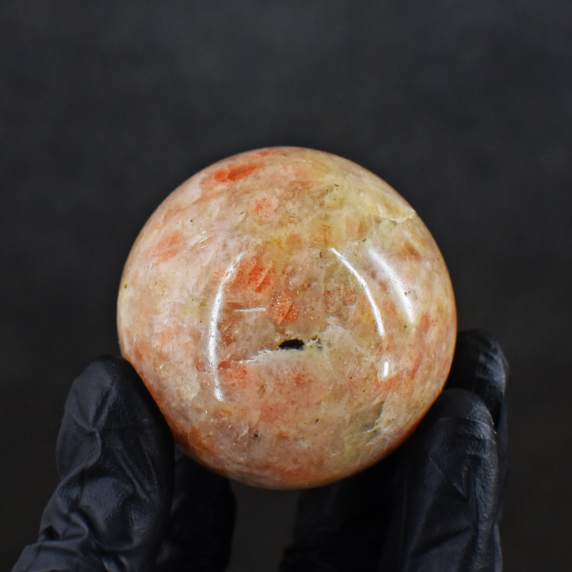 Pleasing 682.00 Carats Genuine Sunstone Hand Carved Crystal Healing Gemstone Sphere
