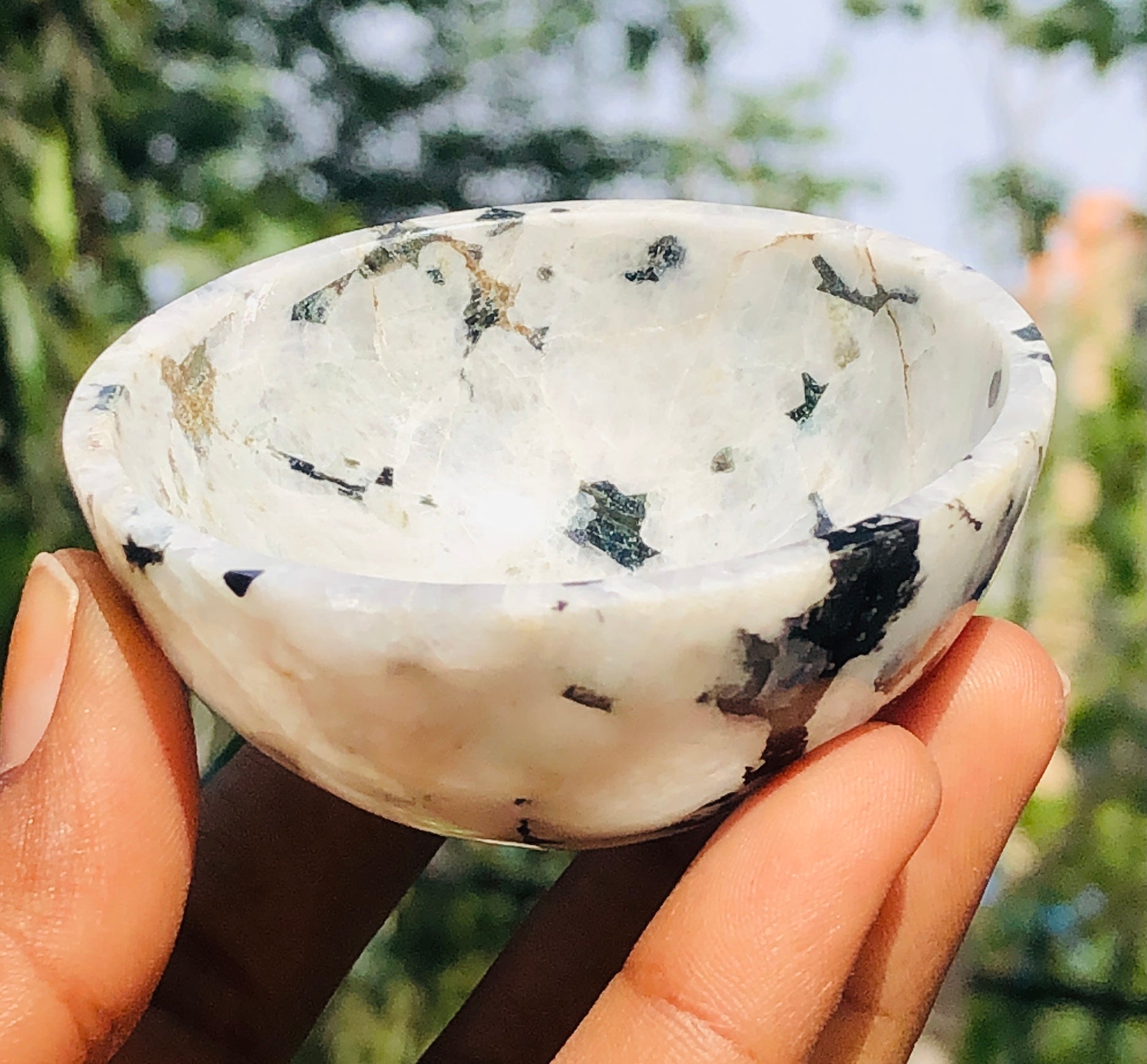 Most Brilliant 278.00 Cts Genuine Moonstone Crystal Specimen Gemstone Premium Bowl