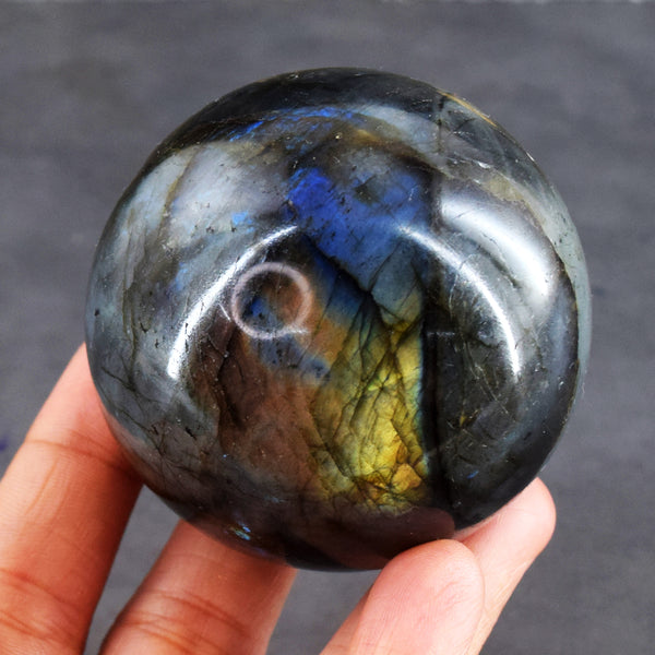 Delightful 1544.00 Cts Genuine Flashy Labradorite Healing Crystal Specimen Premium Sphere