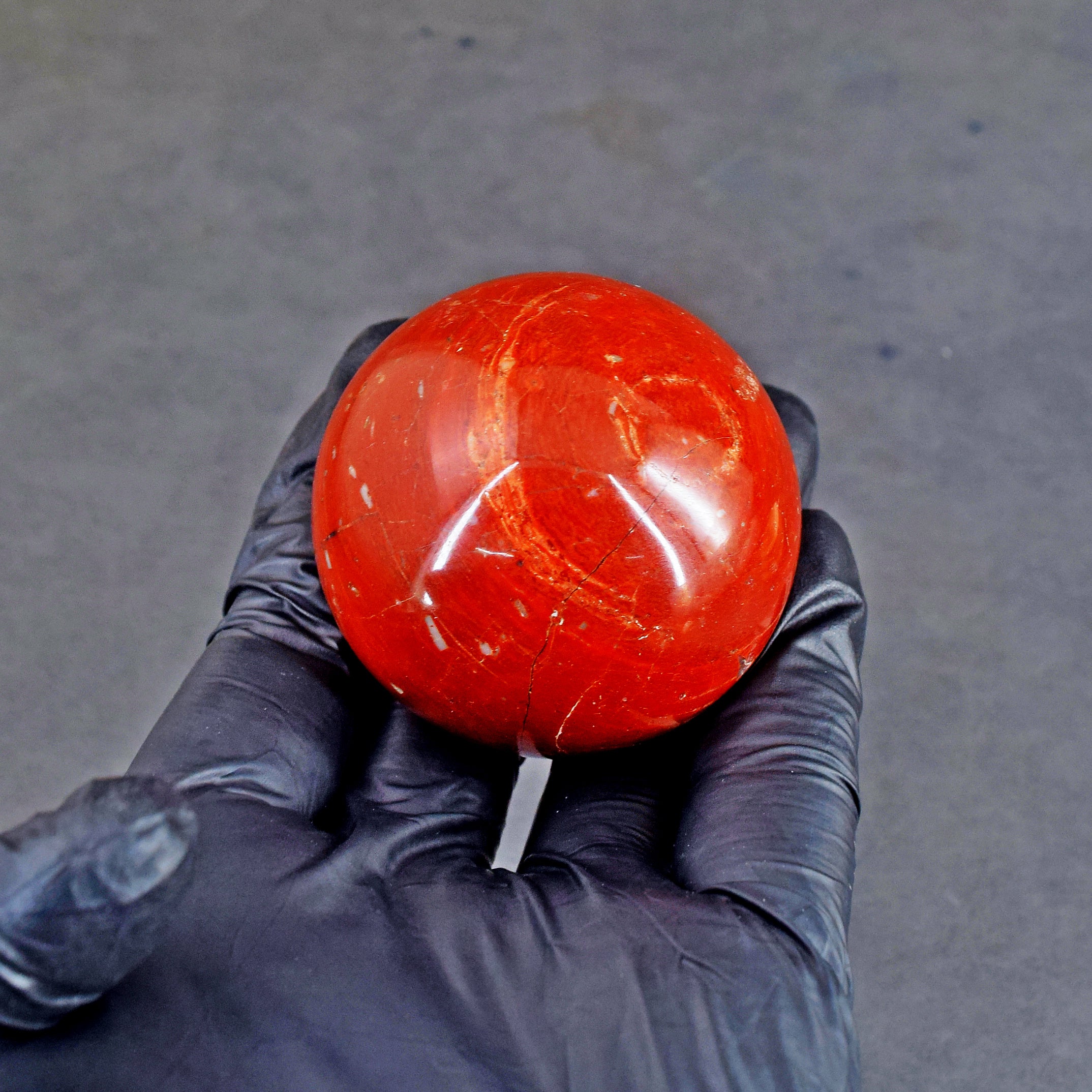 Exclusive 667.00 Cts  Genuine  Red  Jasper Hand  Carved  Crystal  Healing  Gemstone Sphere