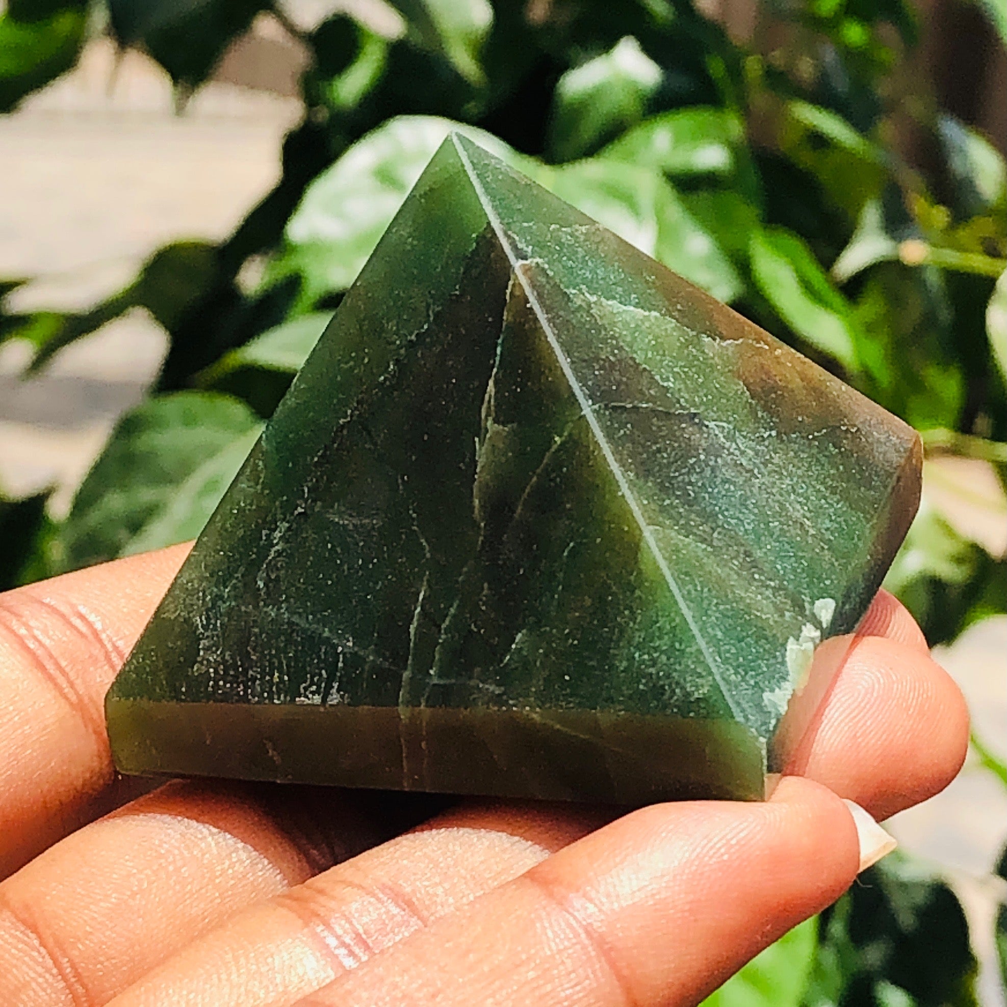 Radiant 428.00 Cts Exclusive Jade Healing Crystal Specimen Premium Pyramid