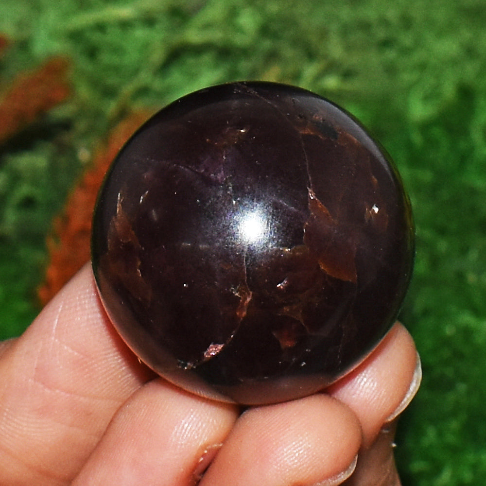 Amazing 315.00 Cts Genuine Star Garnet Crystal Specimen Gemstone Mini Sphere