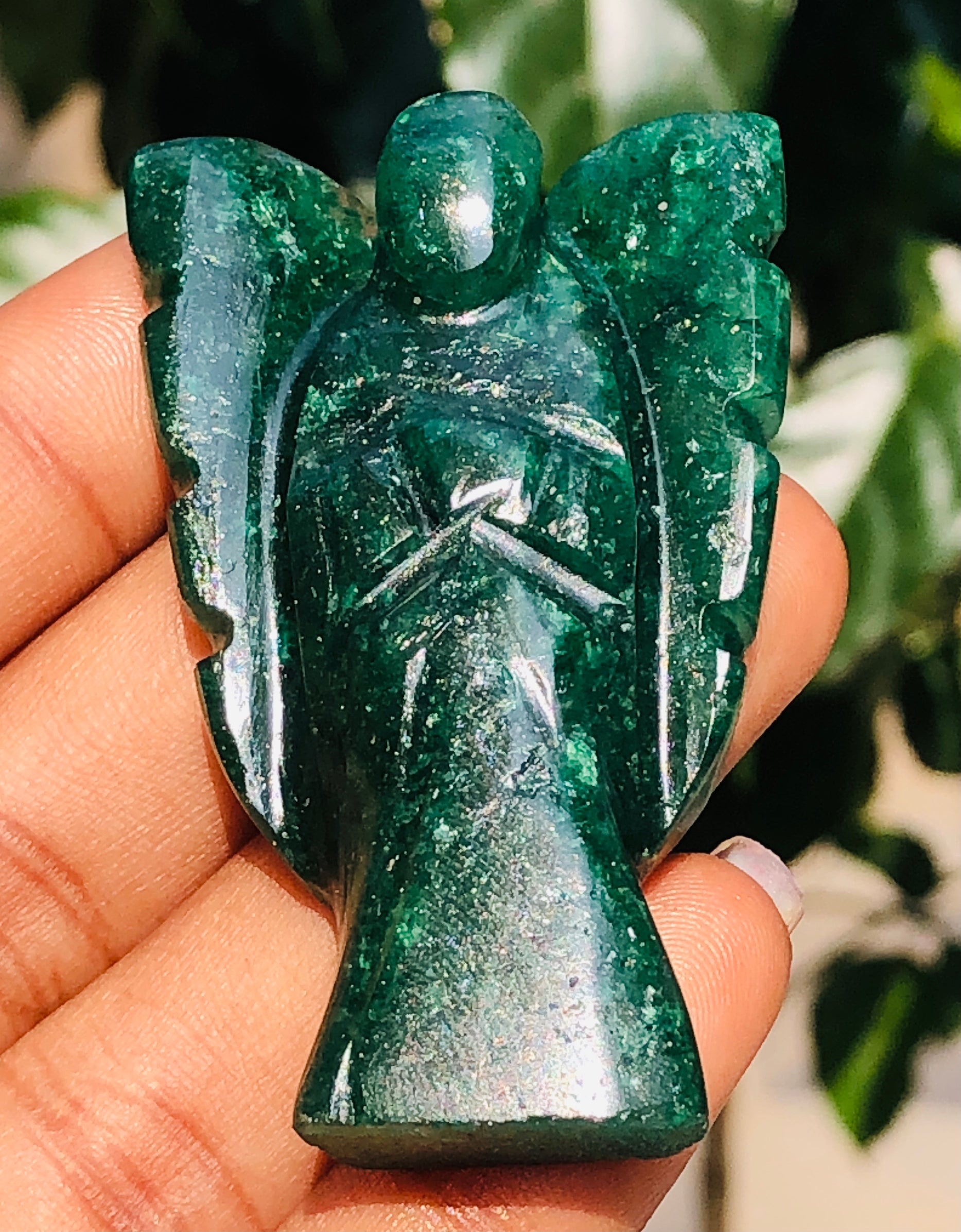 Attractive 131.00 Cts Genuine Green Jade Healing Premium Divine Crystal Angel