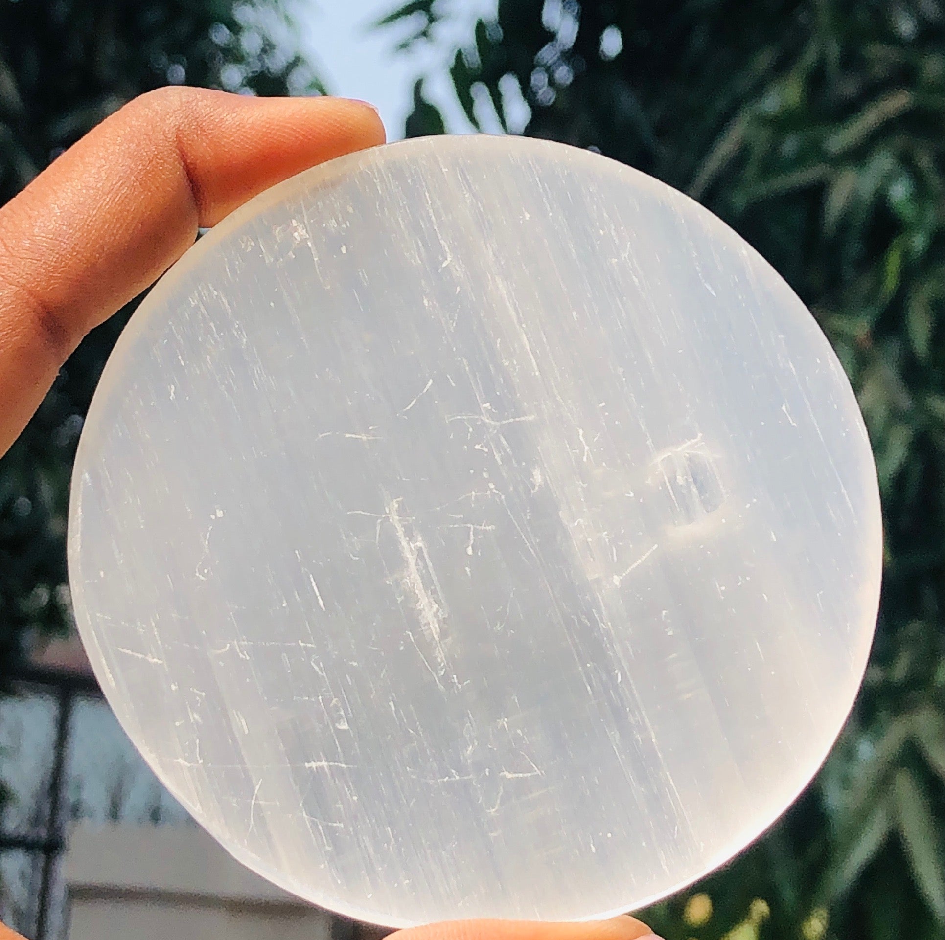 Massive 452.00 Cts Genuine Selenite Gemstone Healing Crystal Coaster