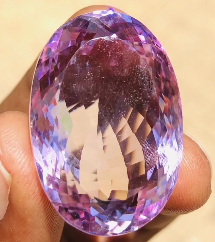 Awesome 74.00 Cts Genuine Amethyst Faceted Loose Gemstone