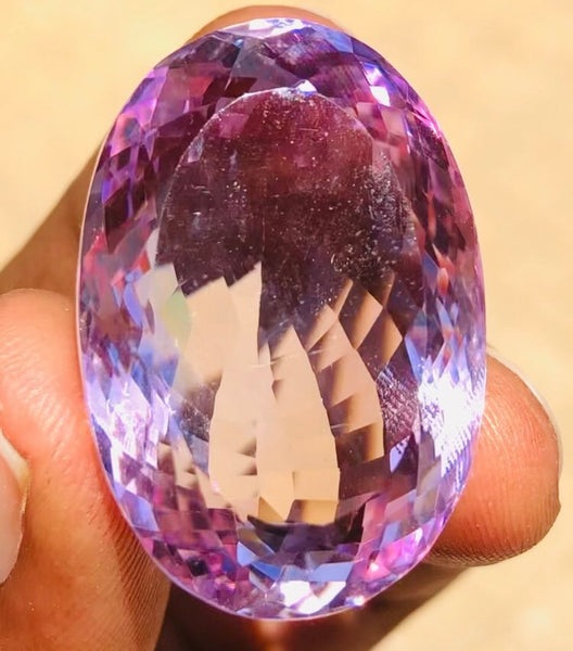 Awesome 74.00 Cts Genuine Amethyst Faceted Loose Gemstone