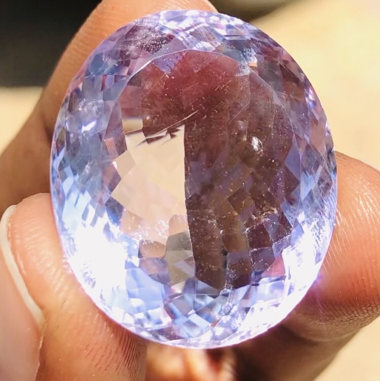 Untreated 41.00 Cts Genuine Amethyst Faceted Loose Gemstone