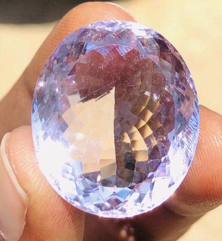 Untreated 41.00 Cts Genuine Amethyst Faceted Loose Gemstone