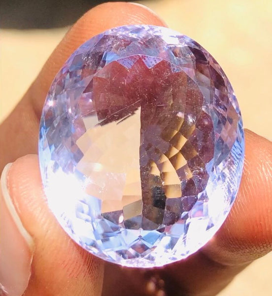 Untreated 41.00 Cts Genuine Amethyst Faceted Loose Gemstone